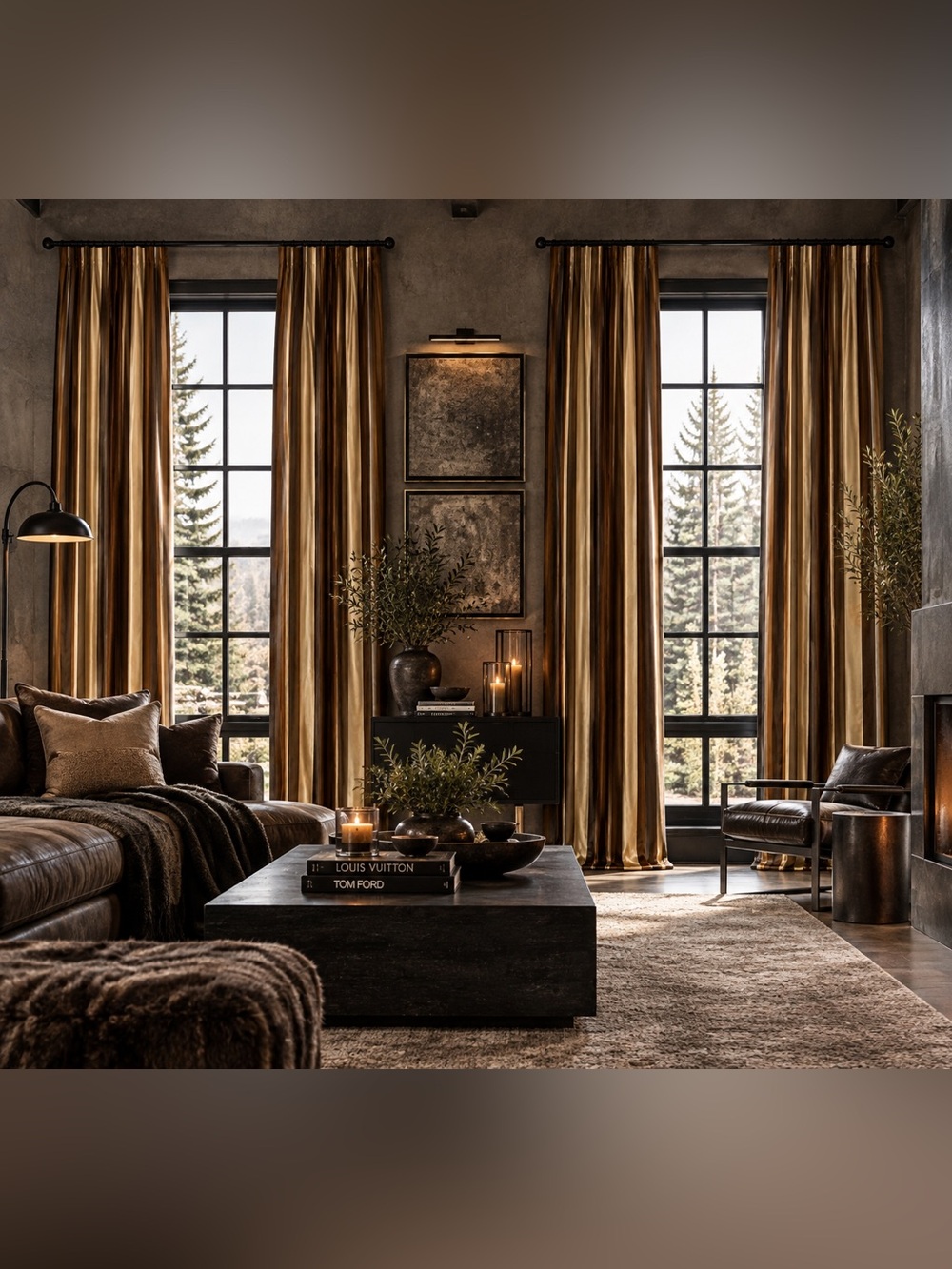 ✨ Luxury Designer Drapery Panels – Set of 4 ✨